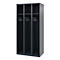 C+P Brandweerkluis Evolo, model EXPERT, 3 vakken, B 900 x D 500 x H 1850 mm, vloerglijders, antracietgrijs RAL 7016