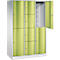 C+P combikast Resisto, 3 vakken, 8 vakken, B 1148 x D 540 x H 1950 mm, lichtgrijs/kleedgroen