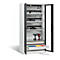 C+P Comfort acculaadkast met kijkvenster van acrylglas, H 1950 x B 930 x D 500 mm, lichtgrijs/antraciet