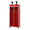C+P Evolo brandweerkast, model PRAKTUS, 2 compartimenten, H 1950 x B 800 x D 500 mm, poten, vuurrood RAL 3000
