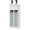 C+P Evolo brandweerkast, model YOUNGSTER, 2 compartimenten, H 1630 x B 600 x D 500 mm, poten, lichtgrijs RAL 7035