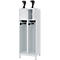 C+P Evolo brandweerkast, model YOUNGSTER, 2 compartimenten, H 1630 x B 600 x D 500 mm, poten, lichtgrijs RAL 7035
