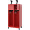 C+P Evolo brandweerkast, model YOUNGSTER, 2 compartimenten, H 1630 x B 800 x D 500 mm, poten, vuurrood RAL 3000