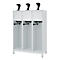 C+P Evolo brandweerkast, model YOUNGSTER, 3 compartimenten, H 1630 x B 1200 x D 500 mm, poten, lichtgrijs RAL 7035