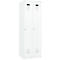 C+P Evolo Plus kledingkast, 2 vakken, rechts scharnierend, cilinderslot, soft-close, B 600 x D 500 x H 1850 mm, verkeerswit/verkeerswit