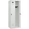 C+P Evolo Plus kledingkast, 2 vakken, rechts scharnierend, draaigrendel slot, B 600 x D 500 x H 1850 mm, lichtgrijs/lichtgrijs