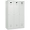 C+P Evolo Plus kledingkast, 3 vakken, 400 mm breed, cilinderslot, soft-close, B 1.200 x D 500 x H 1.850 m, lichtgrijs/lichtgrijs