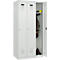C+P Evolo Plus kledingkast, 3 vakken, rechts scharnierend, cilinderslot, B 900 x D 500 x H 1850 mm, lichtgrijs/lichtgrijs