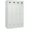 C+P Evolo Plus kledingkast, 4 vakken, rechts scharnierend, cilinderslot, soft-close, B 1200 x D 500 x H 1850 mm, lichtgrijs/lichtgrijs