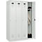 C+P Evolo Plus kledingkast, 4 vakken, rechts scharnierend, cilinderslot, soft-close, B 1200 x D 500 x H 1850 mm, lichtgrijs/lichtgrijs