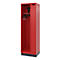 C+P Feuerwehrspind Evolo, Modell KOMBI, 2 Abteile, H 1950 x B 600 x T 500 mm, Sockel, feuerrot RAL 3000