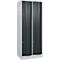 C+P Garderobenspind Resisto, 2 Abteile, 4 Fächer, B 772 x T 640 x H 1950 mm, Lichtgrau/Anthrazitgrau