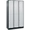 C+P Garderobenspind Resisto, 3 Abteile, 6 Fächer, B 1148 x T 540 x H 1950 mm, Anthrazitgrau/Lichtgrau