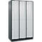 C+P Garderobenspind Resisto, 3 Abteile, 6 Fächer, B 1148 x T 640 x H 1950 mm, Anthrazitgrau/Lichtgrau