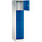 C+P lockerkast Resisto, 1 vak, 4 vakken, B 396 x D 540 x H 1950 mm, lichtgrijs/lichtblauw