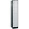 C+P lockerkast Resisto, 1 vak, 4 vakken, B 396 x D 640 x H 1950 mm, antracietgrijs/lichtgrijs