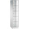 C+P lockerkast Resisto, 1 vak, 5 vakken, B 396 x D 540 x H 1950 mm, lichtgrijs/kleedgroen