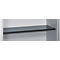 Gray shelf against a light background. Rectangular shape, detail shot.