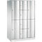 C+P Resisto combikast, 3 vakken, 8 vakken, B 1148 x D 640 x H 1950 mm, lichtgrijs