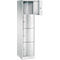 C+P Resisto lockerkast, 1 vak, 4 vakken, B 396 x D 540 x H 1950 mm, lichtgrijs/kleedgroen