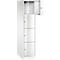 C+P Resisto lockerkast, 1 vak, 4 vakken, B 396 x D 640 x H 1950 mm, verkeerswit