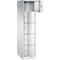 C+P Resisto lockerkast, 1 vak, 5 vakken, B 396 x D 640 x H 1950 mm, lichtgrijs/kleedgroen