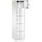 C+P Resisto lockerkast, 1 vak, 5 vakken, B 396 x D 640 x H 1950 mm, verkeerswit