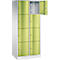 C+P Resisto lockerkast, 2 vakken, 8 vakken, B 772 x D 540 x H 1950 mm, lichtgrijs