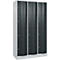 C+P Resisto lockerkast, 3 vakken, 12 vakken, B 1148 x D 540 x H 1950 mm, lichtgrijs/antracietgrijs