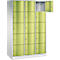C+P Resisto lockerkast, 3 vakken, 15 vakken, B 1148 x D 540 x H 1950 mm, lichtgrijs/lichtblauw