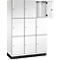 C+P Schließfachschrank Cambio, 3 Abteile, 9 Fächer, mit Sockel, B 1200 x T 525 x H 1980 mm, verkehrsweiß