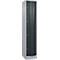 C+P Schließfachschrank Resisto, 1 Abteil, 4 Fächer, B 396 x T 540 x H 1950 mm, Weißalu/Anthrazitgrau