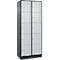 C+P Schließfachschrank Resisto, 2 Abteile, 10 Fächer, B 772 x T 540 x H 1950 mm, Anthrazitgrau/Lichtgrau