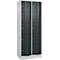 C+P Schließfachschrank Resisto, 2 Abteile, 10 Fächer, B 772 x T 540 x H 1950 mm, Lichtgrau/Anthrazitgrau
