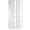 C+P Schließfachschrank Resisto, 2 Abteile, 10 Fächer, B 772 x T 540 x H 1950 mm, Verkehrsweiß