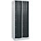 C+P Schließfachschrank Resisto, 2 Abteile, 10 Fächer, B 772 x T 640 x H 1950 mm, Lichtgrau/Anthrazitgrau
