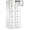 C+P Schließfachschrank Resisto, 2 Abteile, 10 Fächer, B 772 x T 640 x H 1950 mm, Verkehrsweiß