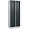 C+P Schließfachschrank Resisto, 2 Abteile, 8 Fächer, B 772 x T 540 x H 1950 mm, Anthrazitgrau/Lichtgrau