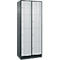 C+P Schließfachschrank Resisto, 2 Abteile, 8 Fächer, B 772 x T 540 x H 1950 mm, Lichtgrau/Anthrazitgrau