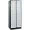 C+P Schließfachschrank Resisto, 2 Abteile, 8 Fächer, B 772 x T 640 x H 1950 mm, Anthrazitgrau/Lichtgrau