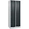 C+P Schließfachschrank Resisto, 2 Abteile, 8 Fächer, B 772 x T 640 x H 1950 mm, Lichtgrau/Anthrazitgrau