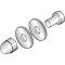 C+P Schrankverbindungs-Set für Evolo Plus Spinde, Metall, silber