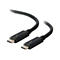 Zwei schwarze USB-C-Kabel. Auf den Steckern sind Symbole und Zahlen zu sehen.