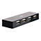 Schwarzer USB-Hub mit vier USB-Anschlüssen. Auf der Oberseite steht "C2G".