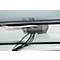 Gray cable duct with cables, white panels above and below, black frame.