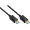 Câble DisplayPort 2.0 Good Connections, jusqu'à 8K, jusqu'à 54 Gbit/s, fils de cuivre, protection contre le verrouillage, longueur 1,5 m, noir