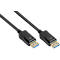 Câble DisplayPort 2.0 Good Connections, jusqu'à 8K, jusqu'à 54 Gbit/s, fils de cuivre, protection contre le verrouillage, longueur 1 m, noir