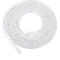 A white cable spiral protection tube in the form of a spiral.
