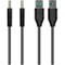 Câble USB 3.2, A/USB-C, noir, 0,5m