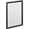 Cadre clippant noir pour affiches en format portrait sur fond neutre.